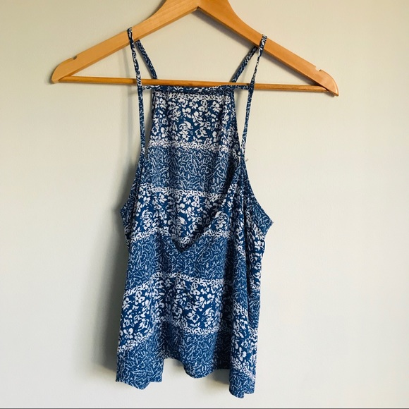Full Tilt | Blue & White Summer Tank Top - Picture 2 of 5